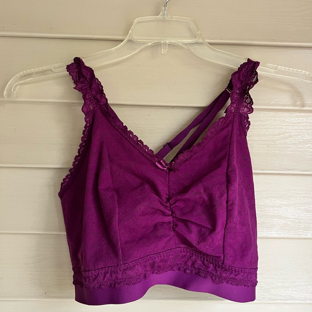 Cacique Purple Lace Bralette Size 18/20